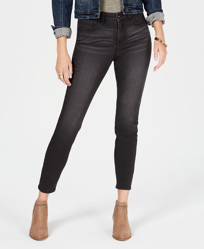 Style & Co Women's Curvy Tummy Control Skinny Jeans Black Size 2 Petite