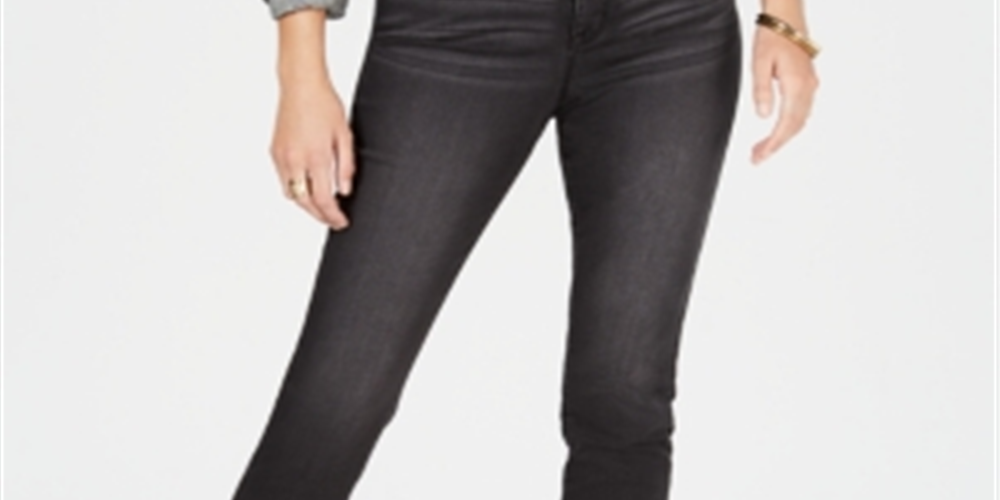 Style & Co Women's Curvy Tummy Control Skinny Jeans Black Size 2 Petite