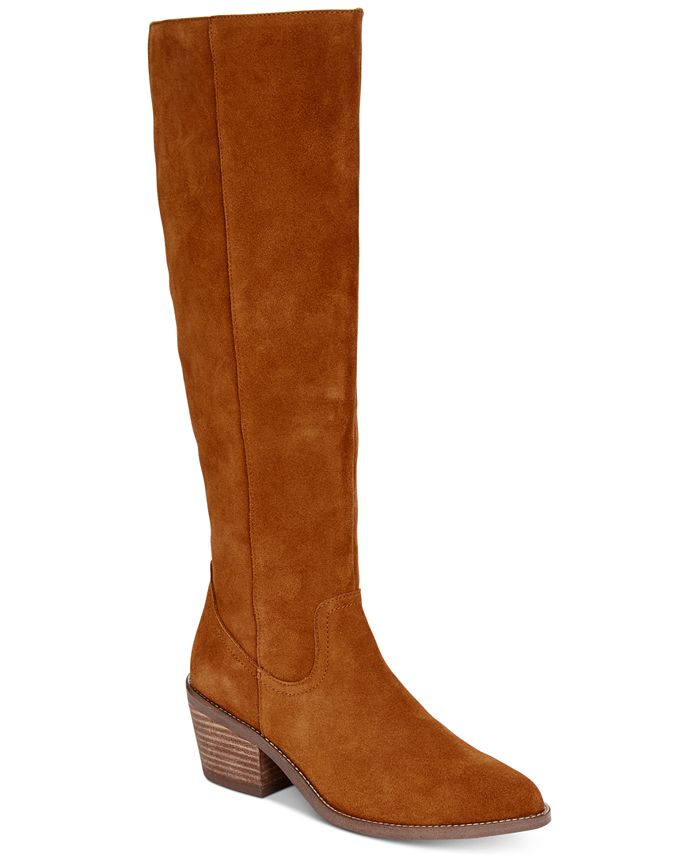 DV By Dolce Vita Women's Orphie Leather Pointed Toe Riding Boots -Brown Size 9.5M