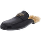 INC International Concepts Women's Gannie Leather Closed Toe Mules Black Size 6.5 M