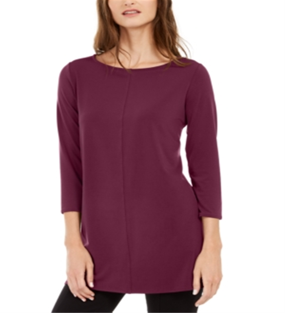 Alfani Women's 3/4 Sleeve Tunic Red Size X-Large