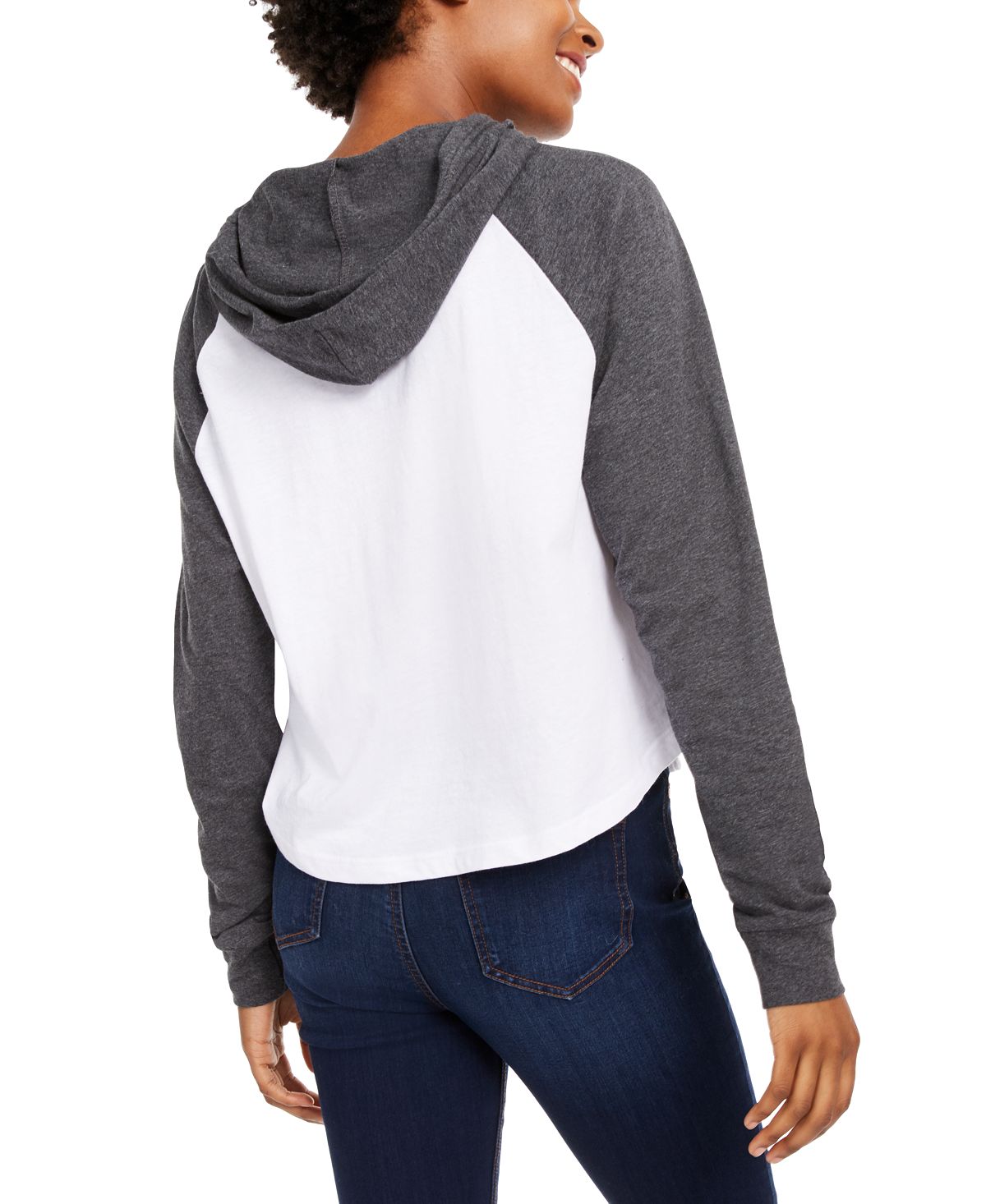Modern Lux Junior's Friends Raglan Sleeve Hoodie White Size Medium