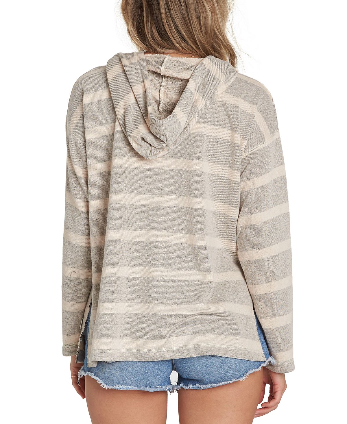 Billabong Women's Beach Dayz Hooded Sweatshirt Gray Size Medium