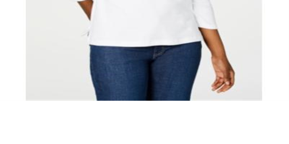 Karen Scott Women's Cotton Lace up Shirt White Size X-Small