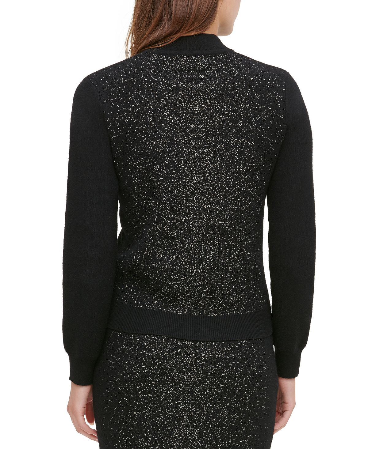 Calvin Klein Women's Speck Sweater Pencil Skirt Black Size Medium