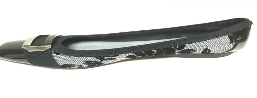 Anne Klein Women's Uplift2 Fabric Square Toe Ballet Flats Black Size -10 M
