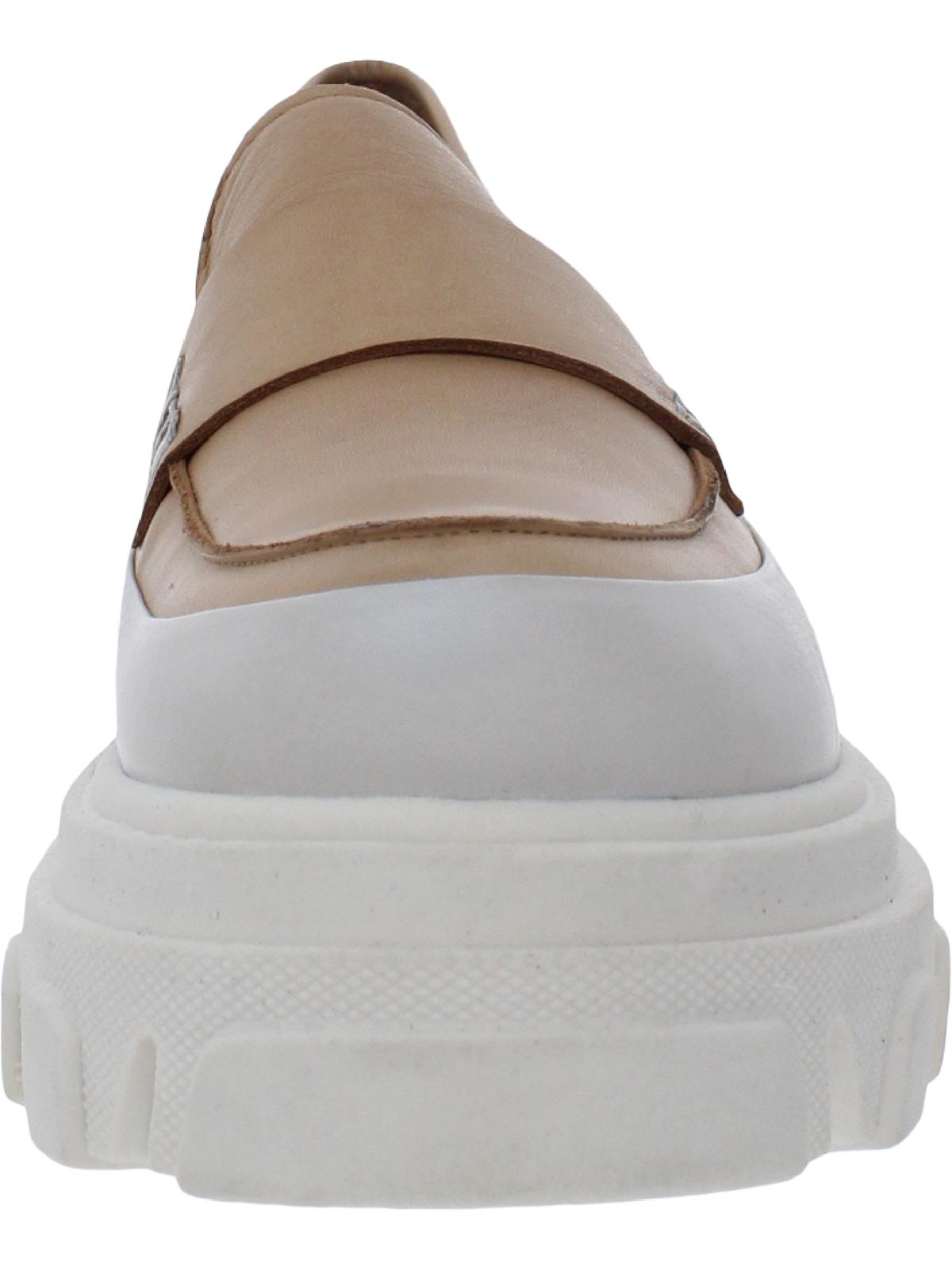 Steve Madden Women's Flossie Leather Slip on Loafers White Size 10 M