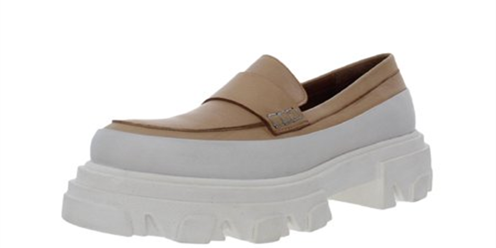 Steve Madden Women's Flossie Leather Slip on Loafers White Size 10 M