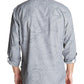 Nautica Men's Oxford Map Print Casual Shirt Gray Size Large