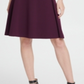 DKNY Women's Knot Puff Sleeve Fit Flare Dress Purple Size 10