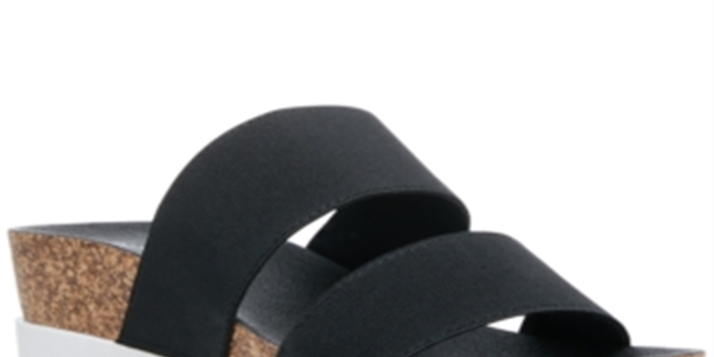 Madden Girl Women's Nikkii Wedge Sandal Black Size 8 M