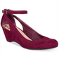 American Rag Women's AMILEY Suede Closed Toe Casual Platform Sandals Wine  Size 10M