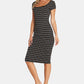 Billabong Junior's Day Night Striped Midi Dress Black Size Large