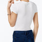 Guess Women's Short Sleeve Bodysuit White Size XS