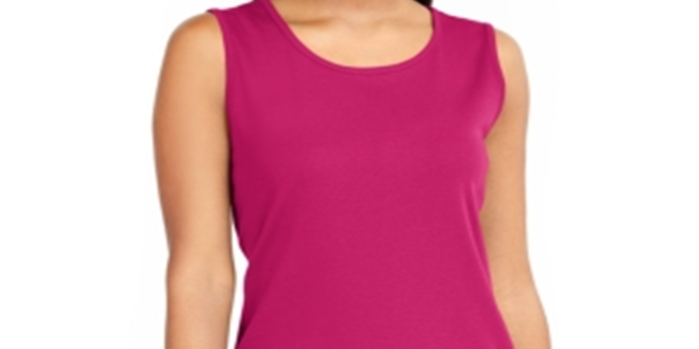 Karen Scott Women's Cotton Tank Top Red Size X-Large