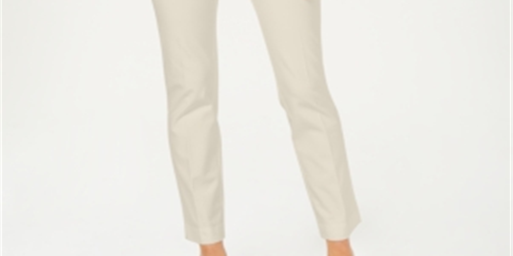Charter Club Women's Solid Newport Slim Leg Pants Brown Size 10 Petite