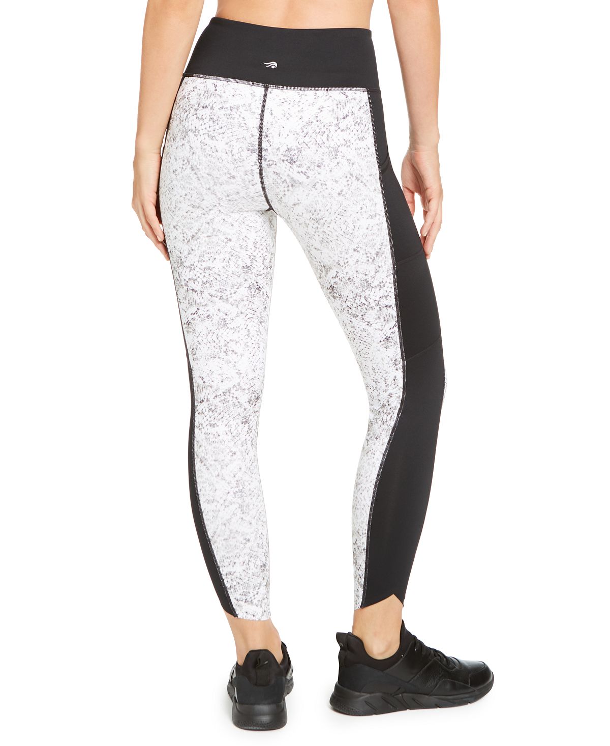 Ideology Women's Snake Print Colorblocked Leggings White Size XX-Large