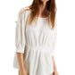 Alfani Women's Cinched Front Pullover Blouse White Size XL