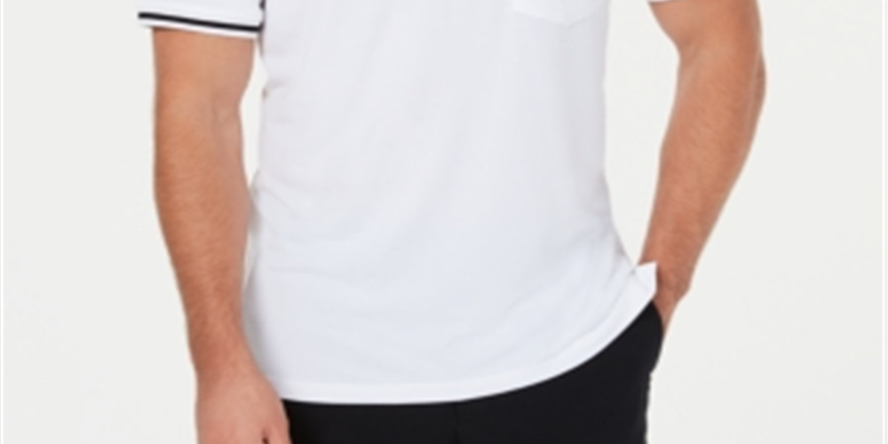 INC International Concepts Men's Quarter Zip Polo White Size X-Large