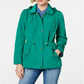 Charter Club Women's Water-Resistant Hooded Anorak Jacket Green Size XS