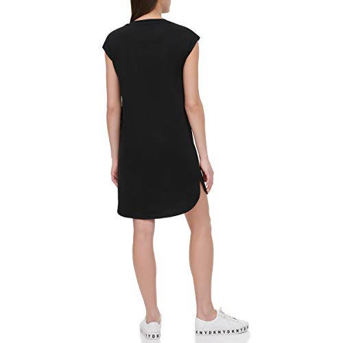 DKNY Women's Logo Mini Dress Black Size Medium