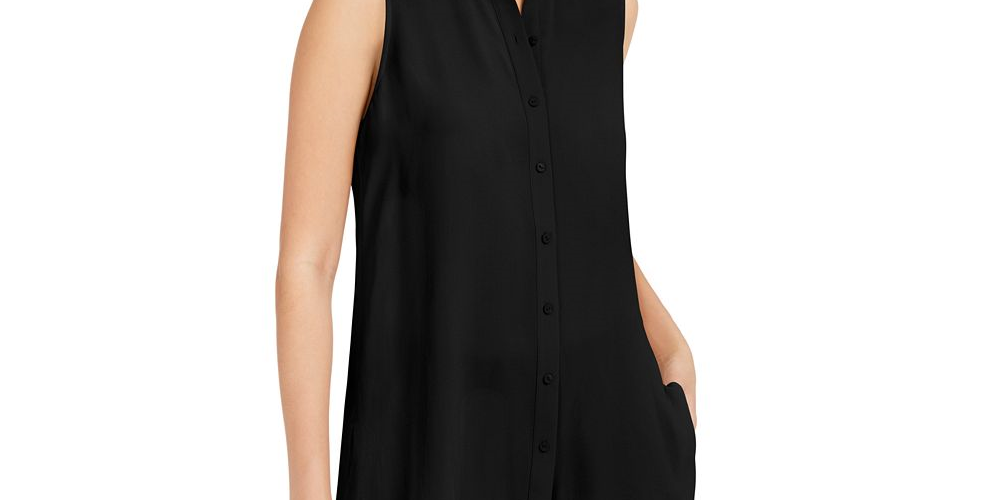 Eileen Fisher System Silk Mandarin-Collar Blouse Bone Brown Size S