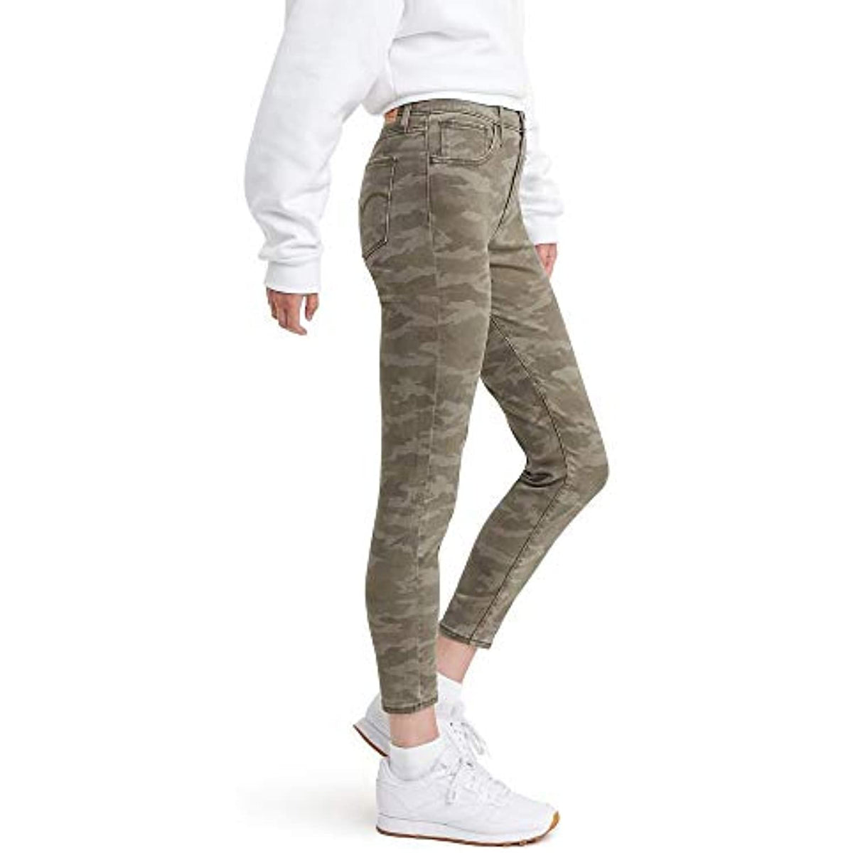 Levi's Women's 720 High Rise Super Skinny Crop Camo Jeans Green Size 26