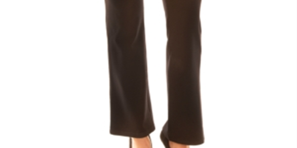 BCX Junior's Pull on Ponte Knit Pants -Brown- Size Large