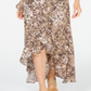 American Rag Junior's Printed Faux Wrap Maxi Dress Brown Size 2XL