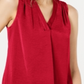 Alfani Women's Satin V Neck Tank Top Red Size X-Small