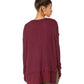 Free People Women's North Shore Thermal Knit Tunic Top Red Size X-Small