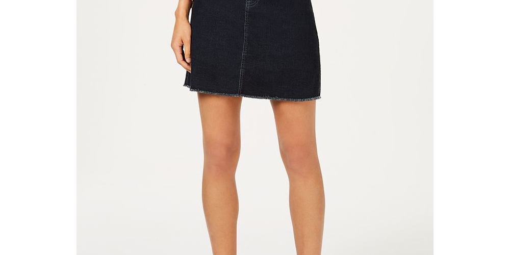 Style & Co Frayed Pull-on Denim Skort Blue Size Large