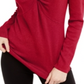 INC International Concepts Women's Cut Out Solid Long Sleeve Keyhole T-Shirt Top Red Size Small