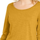 Style & Co Chiffon-Hem Top Yellow Size S