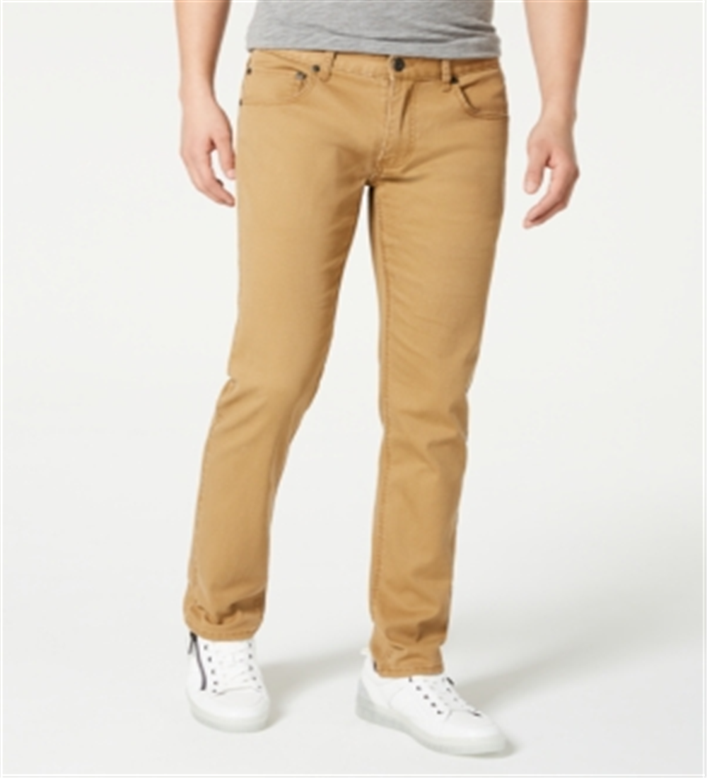 Inc Men's Slim-Straight Fit Stretch Jeans  - Library Oak Brown Size 34X34