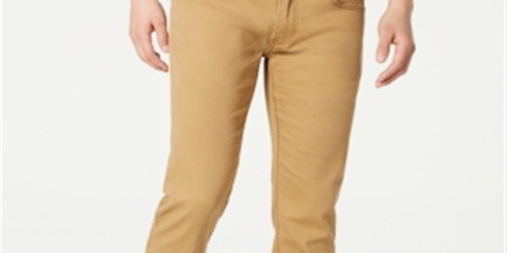 Inc Men's Slim-Straight Fit Stretch Jeans  - Library Oak Brown Size 34X34