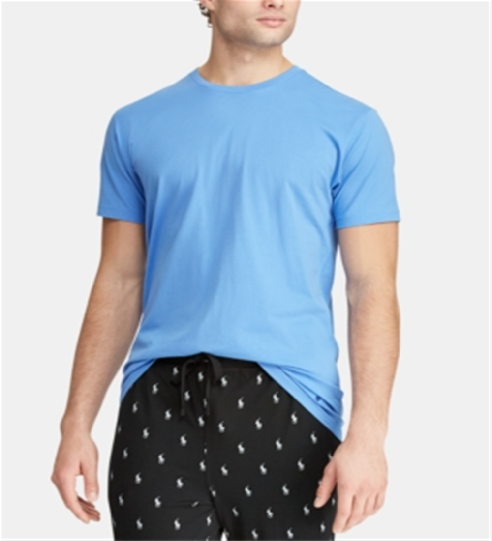 Ralph Lauren Men's Enzyme Cotton Crew Neck T-Shirt Blue Size Large