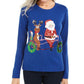 Karen Scott Women's Holiday Bicycle Sweater Blue Size 2XL
