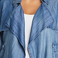 Bagatelle Plus Chambray Open Front Jacket Blue Size 2XL