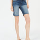 Kut from the Kloth Women's Sophie Distressed Denim Bermuda Shorts Blue Size 12