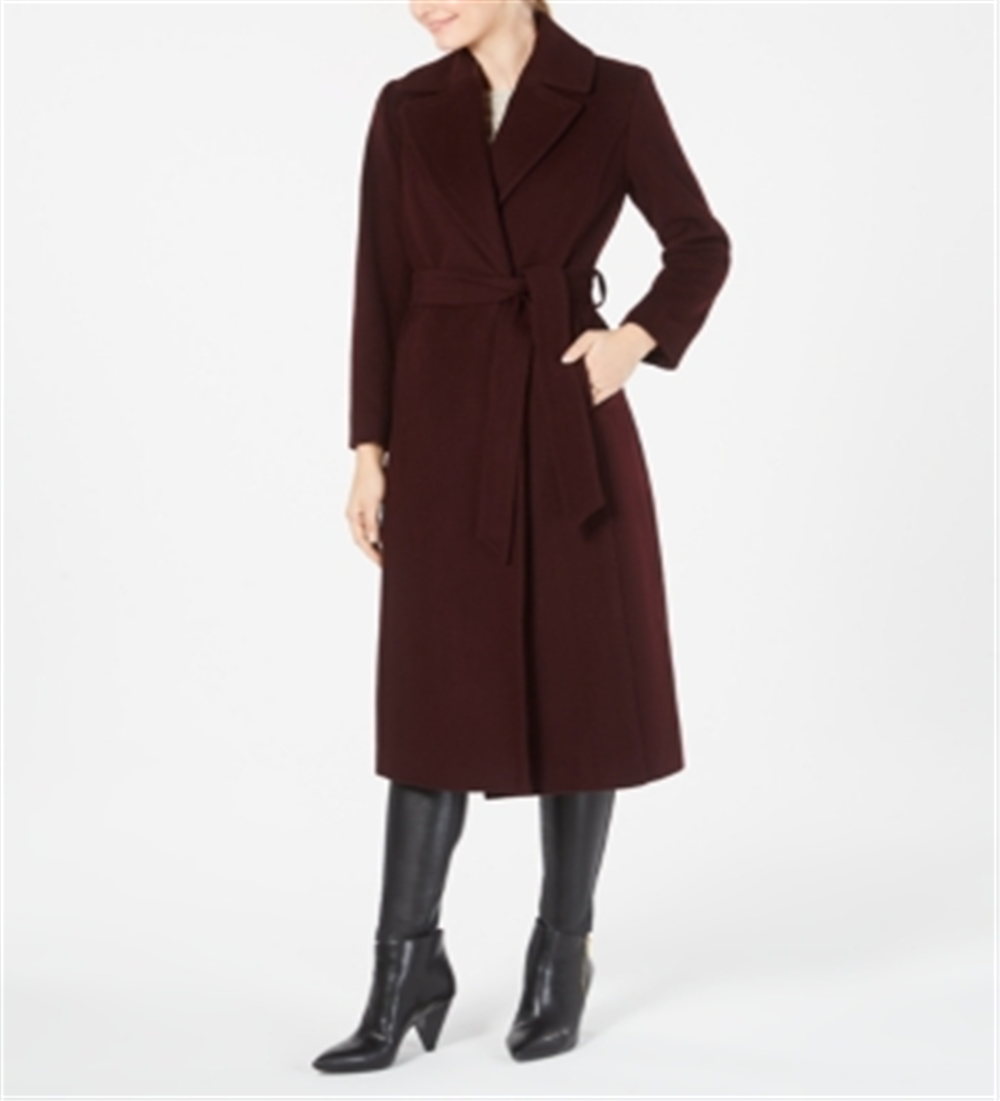 Forecaster Women's Wool Blend Long Maxi Coat Red Size 18