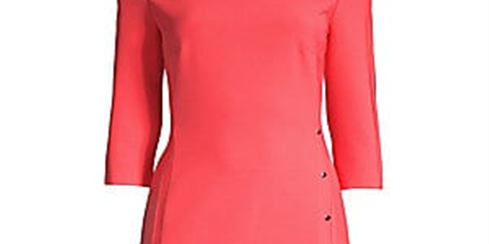 Boss Women's Dikena Ponte Sheath Dress Pink Size 0