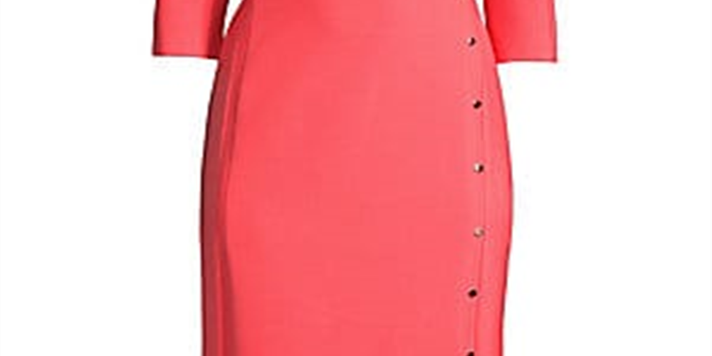Boss Women's Dikena Ponte Sheath Dress Pink Size 0