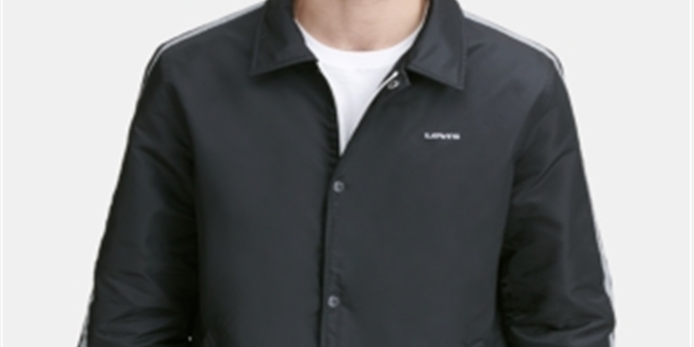 Levi's Men's Reflective Coaches Jacket Black Size X-Large