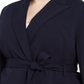 Calvin Klein Women's Tie Belt Blazer Navy Size 1X