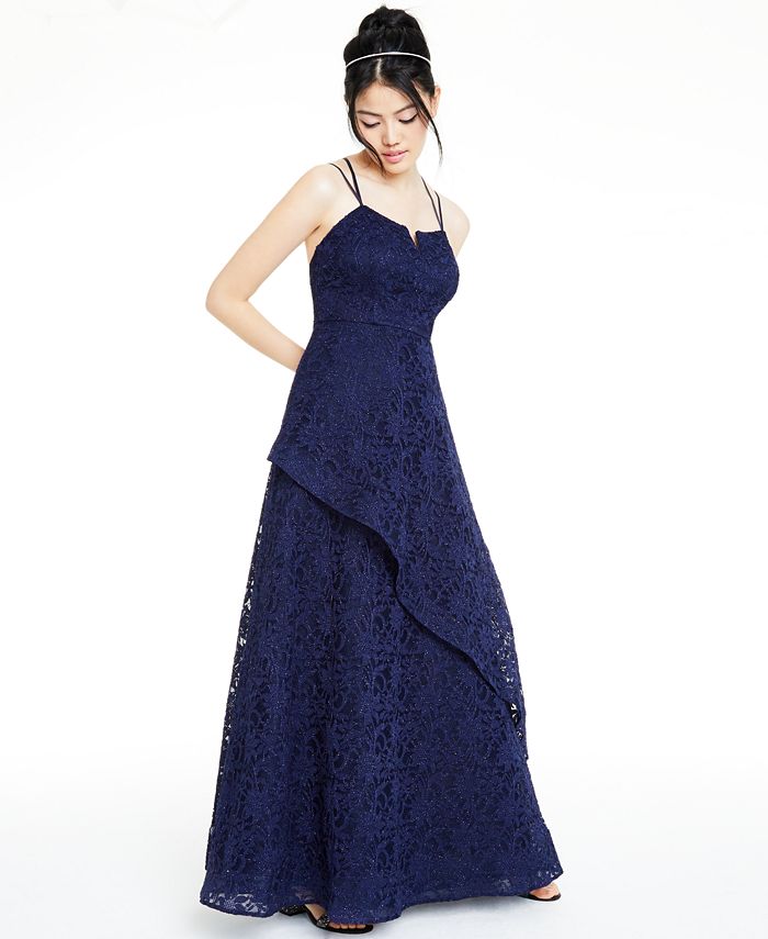 bcx-womens-glitter-floral-spaghetti-strap-v-neck-full-length-fit-flare-formal-dress-blue-size-1
