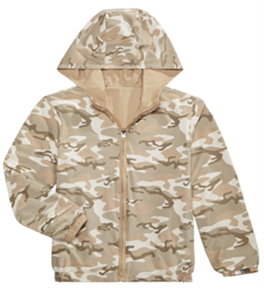 Epic Threads Little Boy's Desert Camo Reversible Water Resistant Hooded Windbreaker Jacket Brown Size 1/6