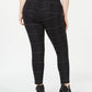 Style & Co Women's Plus Comfort Waist Plaid Leggings -Gray Size 16W