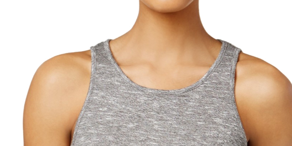 Bar III Women's Basic Tank Top Gray Size Small