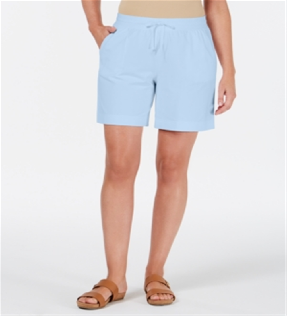 Karen Scott Women's Pull on Drawstring Shorts Blue Size X-Small